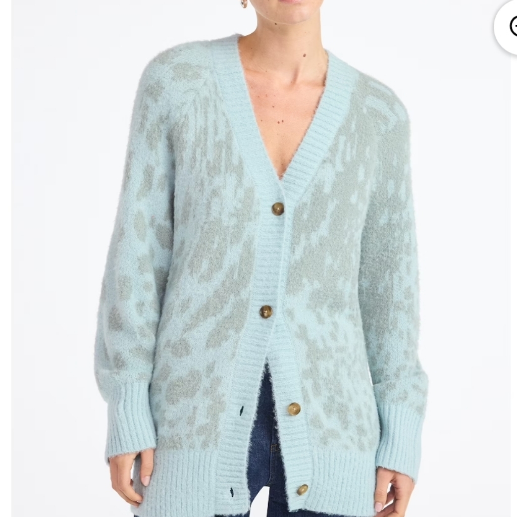 Scoop Galaxy Jqd Teal Tears Women's Cardigan Sweater